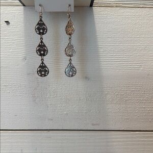 Silver Spherical Filigree Earrings